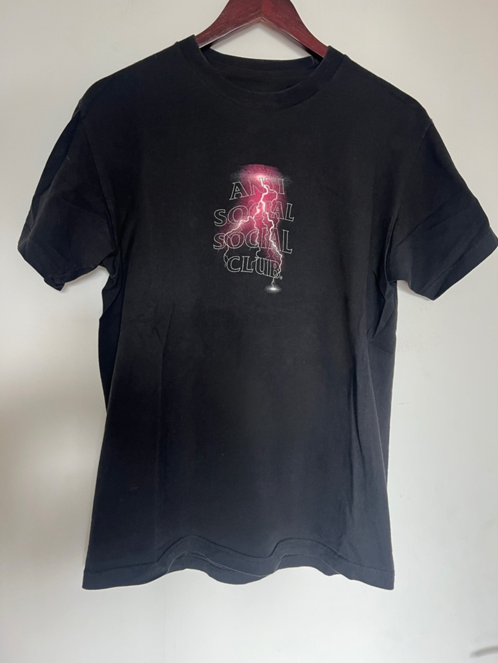 Anti Social Social Club Black Tee - Lightning Logo